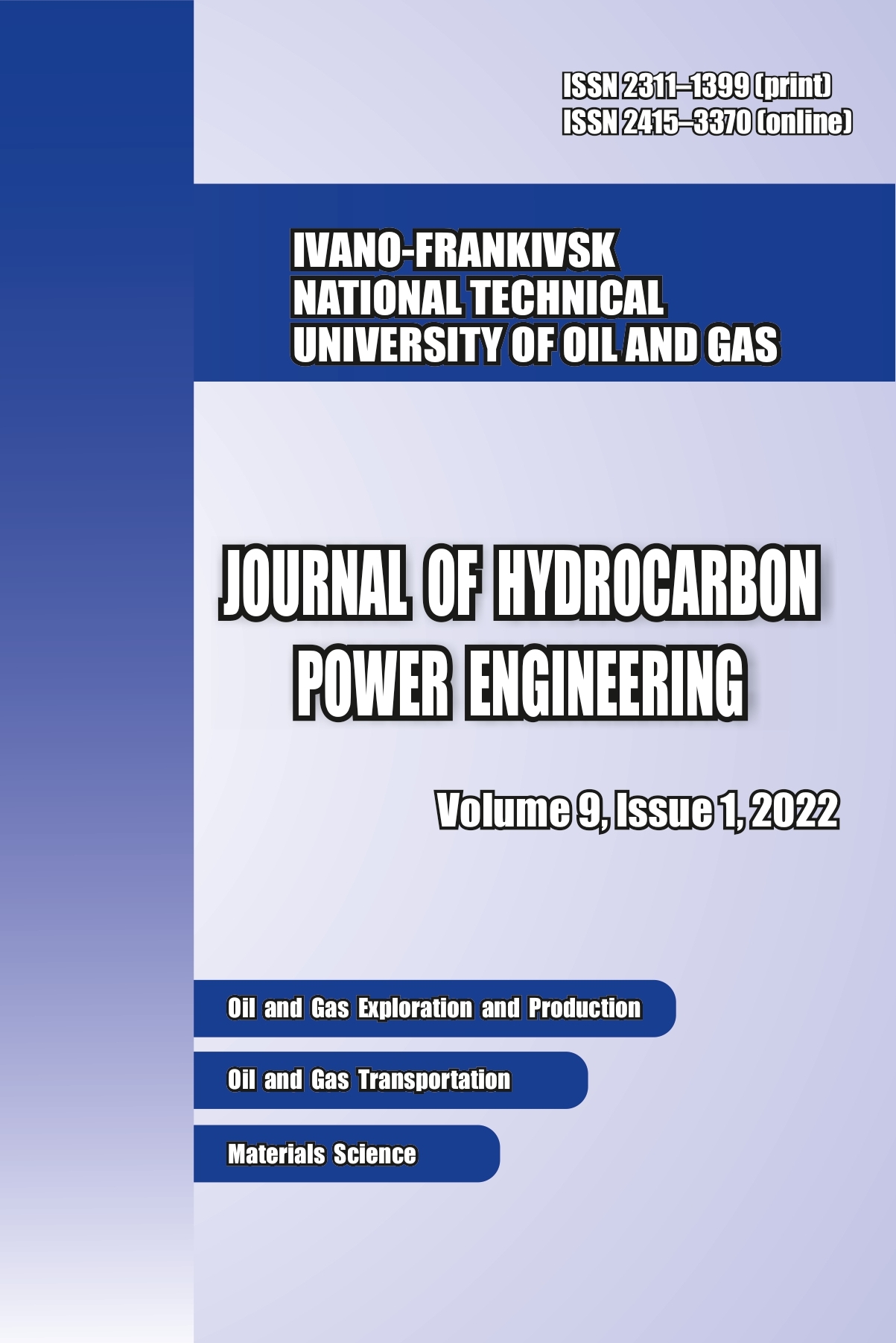 					View Vol. 9 No. 1 (2022): JOURNAL OF HYDROCARBON POWER ENGINEERING
				